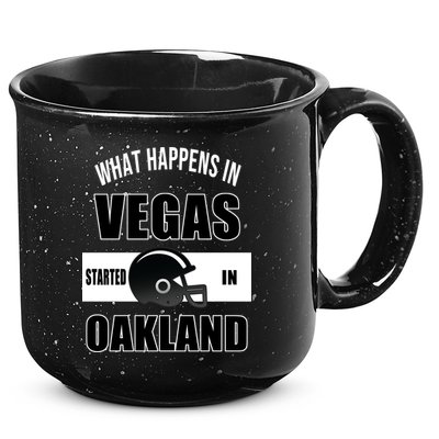 What Happens In Vegas started In Oakland Football 15oz Campfire Ceramic Mug