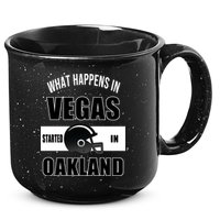 What Happens In Vegas started In Oakland Football 15oz Campfire Ceramic Mug