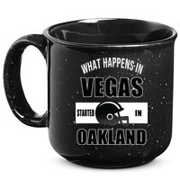 What Happens In Vegas started In Oakland Football 15oz Campfire Ceramic Mug