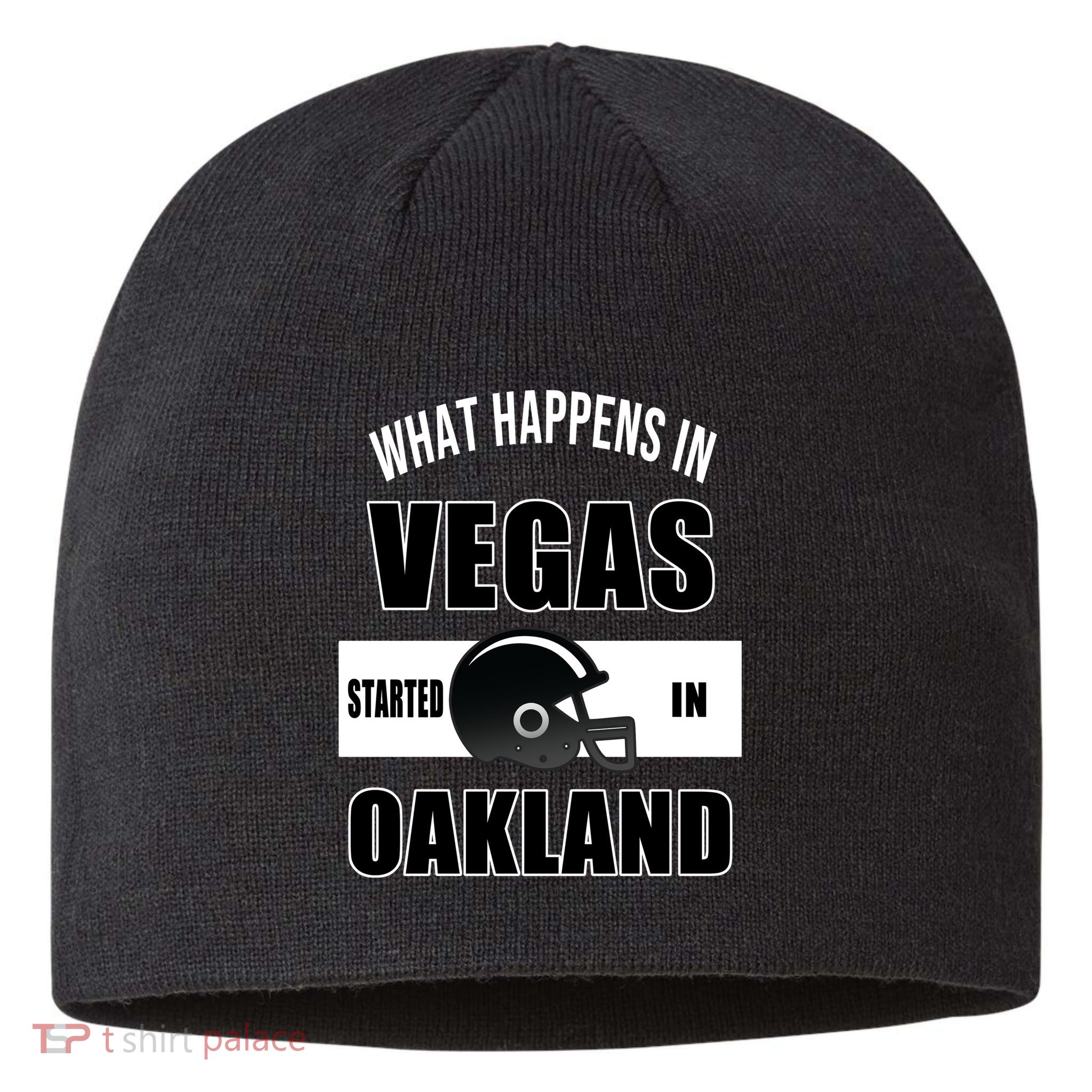What Happens In Vegas started In Oakland Football Sustainable Beanie