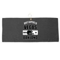 What Happens In Vegas started In Oakland Football Large Microfiber Waffle Golf Towel
