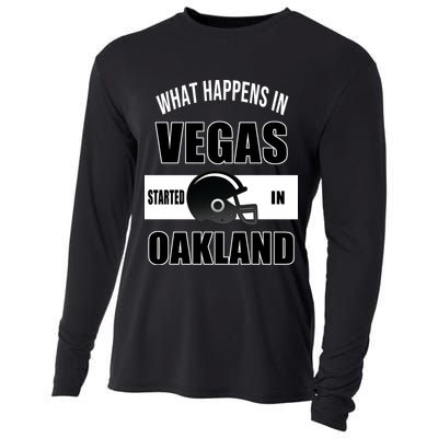 What Happens In Vegas started In Oakland Football Cooling Performance Long Sleeve Crew