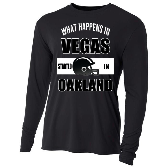 What Happens In Vegas started In Oakland Football Cooling Performance Long Sleeve Crew