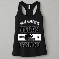 What Happens In Vegas started In Oakland Football Womens Tank Top