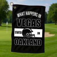 What Happens In Vegas started In Oakland Football Golf Towel