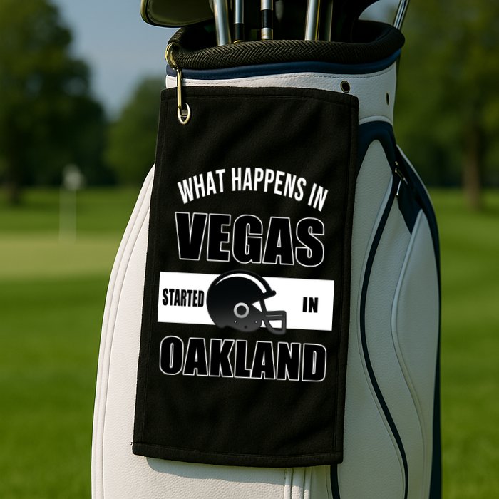 What Happens In Vegas started In Oakland Football Golf Towel