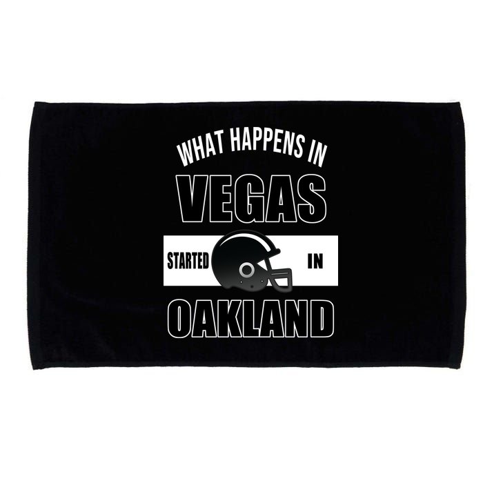 What Happens In Vegas started In Oakland Football Microfiber Hand Towel