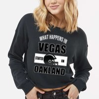 What Happens In Vegas started In Oakland Football Cropped Pullover Crew