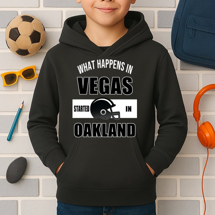 What Happens In Vegas started In Oakland Football Kids Hoodie