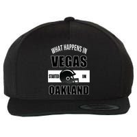 What Happens In Vegas started In Oakland Football Wool Snapback Cap