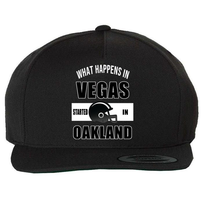 What Happens In Vegas started In Oakland Football Wool Snapback Cap