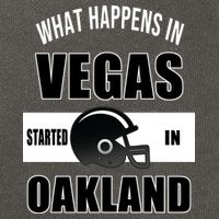 What Happens In Vegas started In Oakland Football Cotton Canvas Backpack