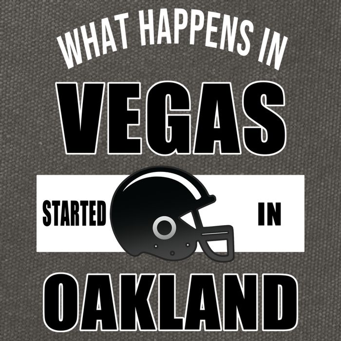 What Happens In Vegas started In Oakland Football Cotton Canvas Backpack