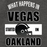 What Happens In Vegas started In Oakland Football Vector Backpack