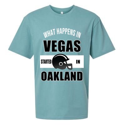 What Happens In Vegas started In Oakland Football Sueded Cloud Jersey T-Shirt