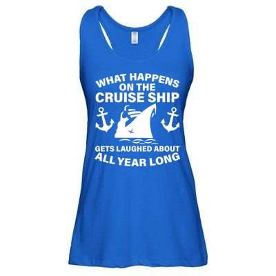 What Happens On A Cruise Ship Ladies Essential Flowy Tank