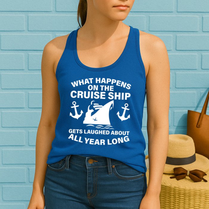 What Happens On A Cruise Ship Womens Tank Top