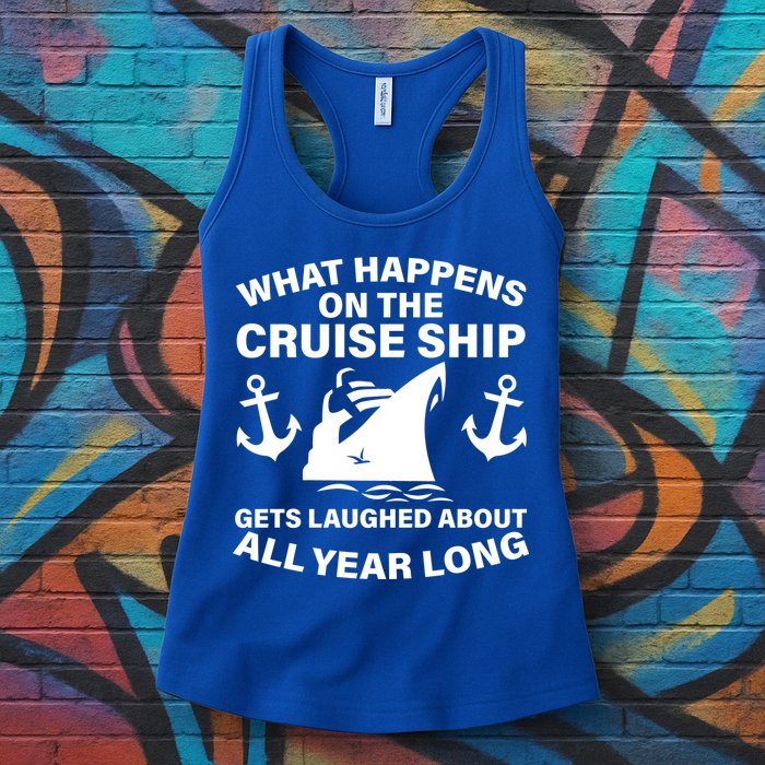 What Happens On A Cruise Ship Womens Tank Top