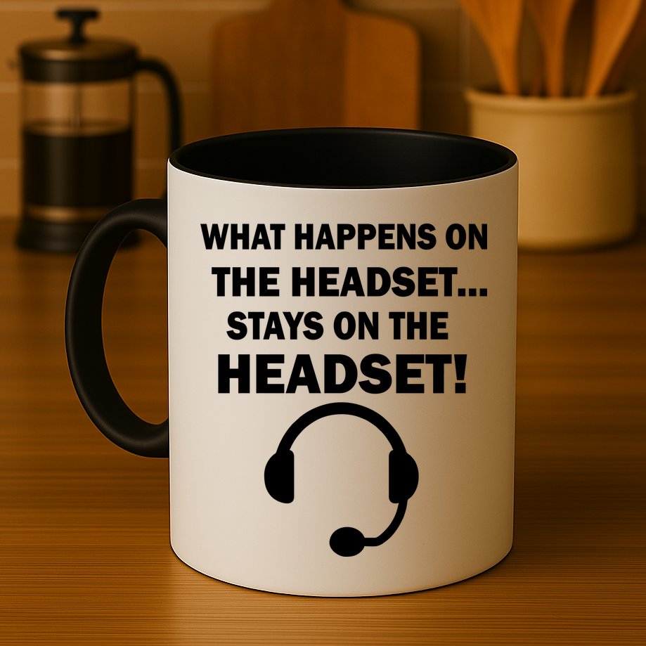 What Happens On The Headset Stays Gamer Mug