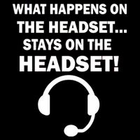 What Happens On The Headset Stays Gamer Cropped Pullover Crew