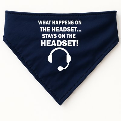 What Happens On The Headset Stays Gamer USA-Made Doggie Bandana