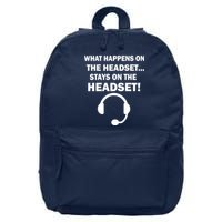 What Happens On The Headset Stays Gamer 16 in Basic Backpack