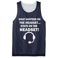 What Happens On The Headset Stays Gamer Mesh Reversible Basketball Jersey Tank