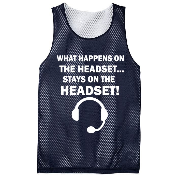 What Happens On The Headset Stays Gamer Mesh Reversible Basketball Jersey Tank