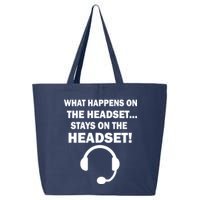 What Happens On The Headset Stays Gamer 25L Jumbo Tote
