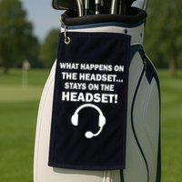 What Happens On The Headset Stays Gamer Golf Towel