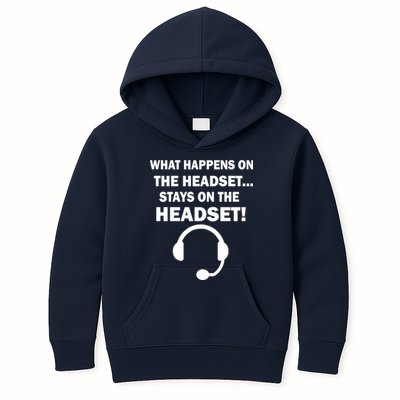 What Happens On The Headset Stays Gamer Kids Hoodie