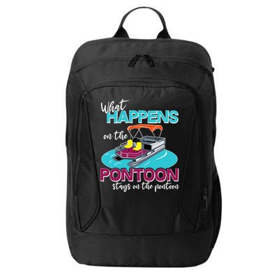 What Happens On The Pontoon Stays On The Pontoon City Backpack
