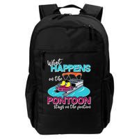 What Happens On The Pontoon Stays On The Pontoon Backpack