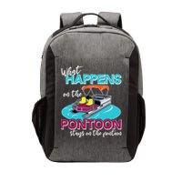 What Happens On The Pontoon Stays On The Pontoon Vector Backpack