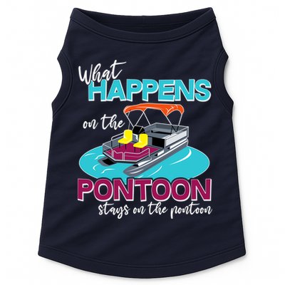 What Happens On The Pontoon Stays On The Pontoon Doggie Tank