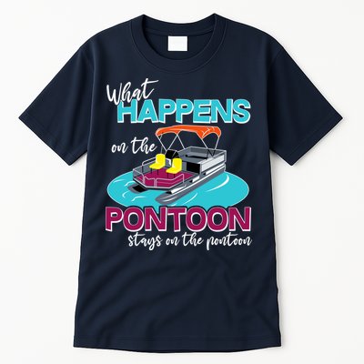 What Happens On The Pontoon Stays On The Pontoon Tall T-Shirt