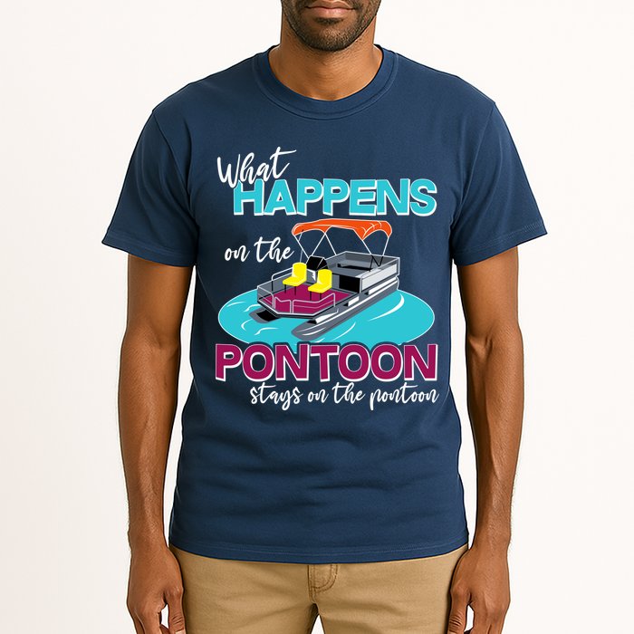 What Happens On The Pontoon Stays On The Pontoon Tall T-Shirt