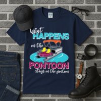 What Happens On The Pontoon Stays On The Pontoon Tall T-Shirt
