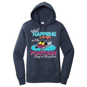 What Happens On The Pontoon Stays On The Pontoon Women's Pullover Hoodie