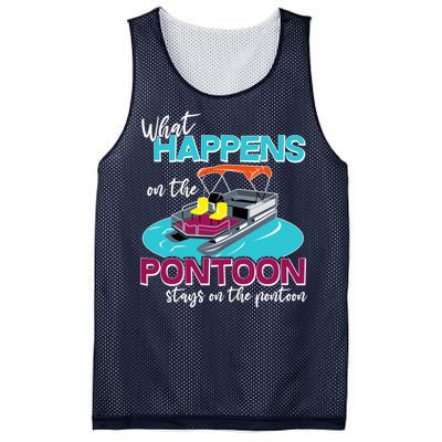 What Happens On The Pontoon Stays On The Pontoon Mesh Reversible Basketball Jersey Tank