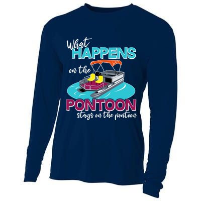 What Happens On The Pontoon Stays On The Pontoon Cooling Performance Long Sleeve Crew