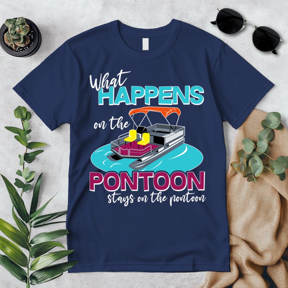 What Happens On The Pontoon Stays On The Pontoon Premium T-Shirt