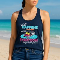 What Happens On The Pontoon Stays On The Pontoon Womens Tank Top