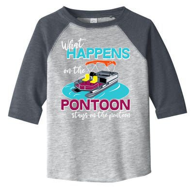 What Happens On The Pontoon Stays On The Pontoon Toddler Fine Jersey T-Shirt