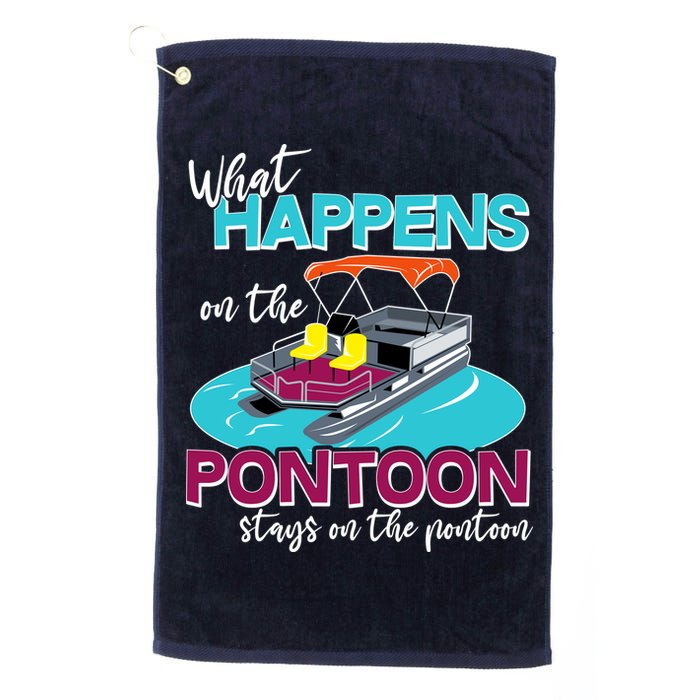 What Happens On The Pontoon Stays On The Pontoon Golf Towel