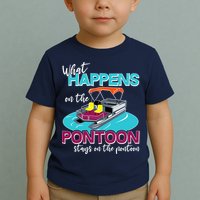 What Happens On The Pontoon Stays On The Pontoon Toddler T-Shirt