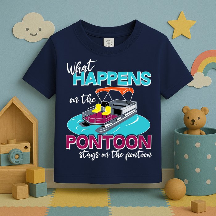 What Happens On The Pontoon Stays On The Pontoon Toddler T-Shirt
