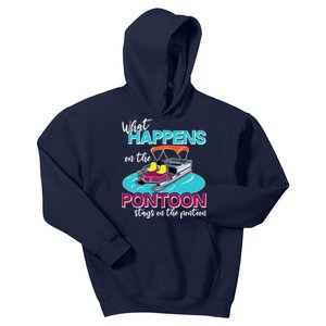 What Happens On The Pontoon Stays On The Pontoon Kids Hoodie