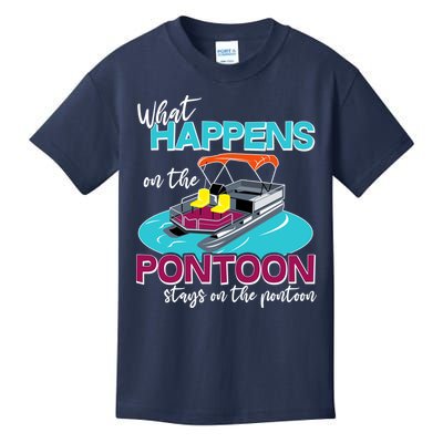 What Happens On The Pontoon Stays On The Pontoon Kids T-Shirt