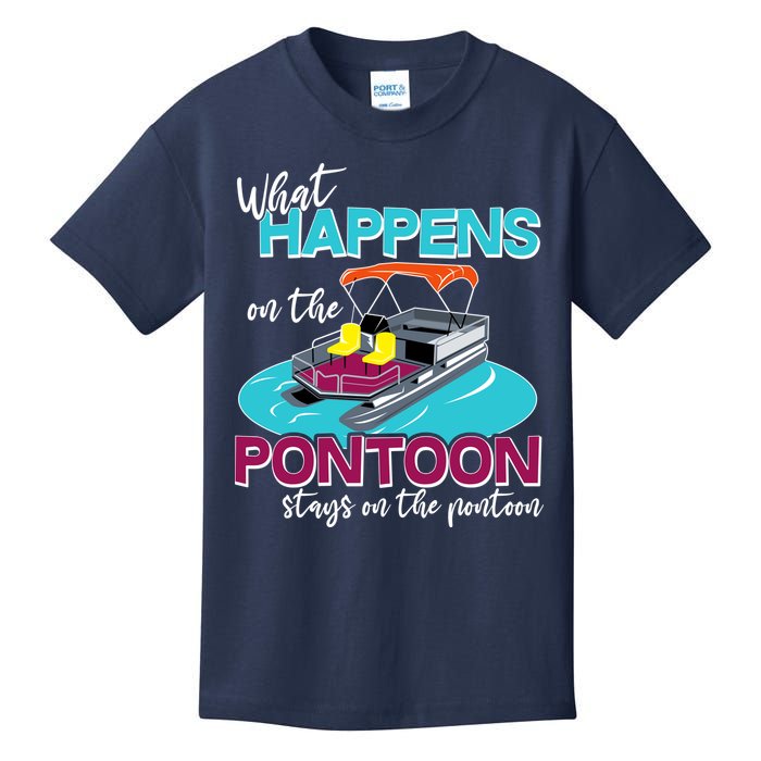 What Happens On The Pontoon Stays On The Pontoon Kids T-Shirt